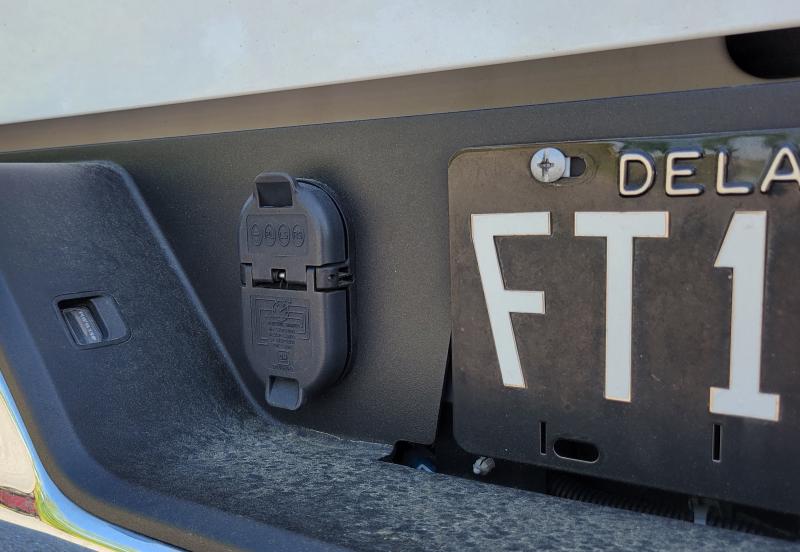 Delaware license plates have two different shapes for F. This one is historically accurate to a plate designed in 1909.